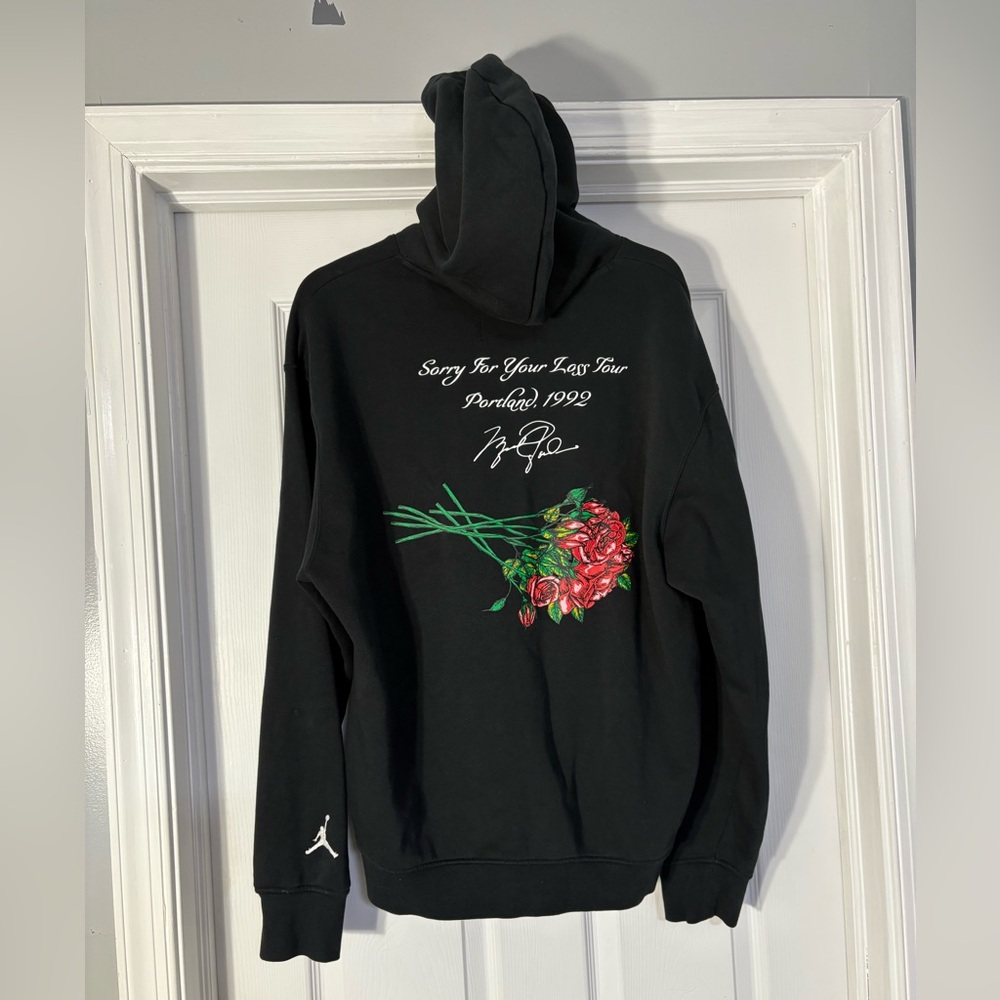 Jordan Black Hoodie with Red Logo - Picture 2 of 4